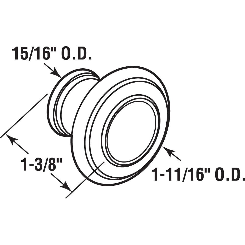 Prime-Line Products N 7385 1-11/16 in., Classic Bronze Plated, Bi-fold Door Pull Knob
