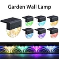 thumbnail image 1 of Lámpara de pared para exteriores Solar Staircase Light | LED alimentado por energía solar | Cambio de color blanco cálido o RGB | Encendido/apagado automático fotosensible | IP65 a prueba de agua, 1 of 8