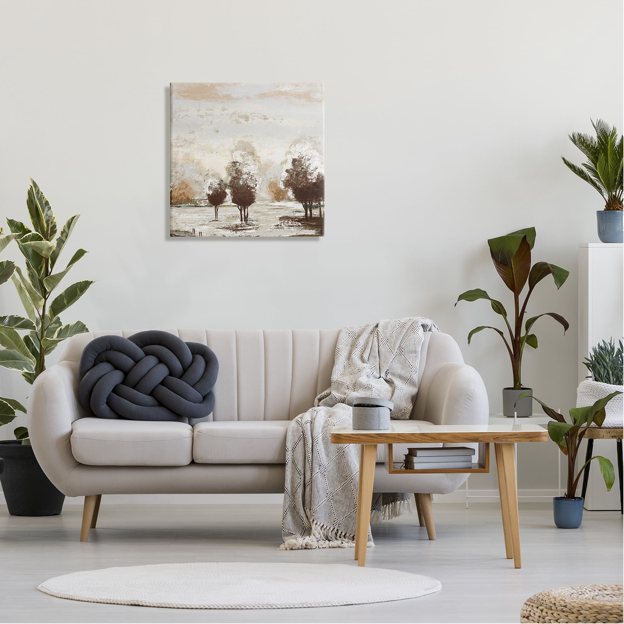 Stupell Distressed Nature Tree Collage Landscape Painting Gallery Wrapped Canvas Print Wall Art