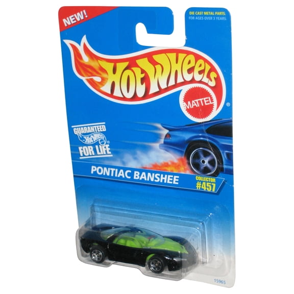 Hot Wheels Pontiac Banshee (1995) Black Collector Toy Car #457