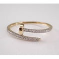 thumbnail image 3 of 1.00Ct Round Cut Lab-Created Diamond Women's Nail Design Ring 14k Yellow Gold Plated Silver, 3 of 5