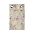 thumbnail image 1 of Flamingo Hanging Pocket Organizer, Tropical Animal and Fruit Slices Print in Pastel Colors Illustration, Printed Polyester Storage Bag with Pockets, 9" x 27", Champagne and Multicolor, 1 of 2