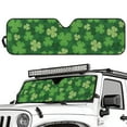 thumbnail image 2 of Psesaysky Green Saint Patrick Leaves Car Windshield Sun Shade for Car Front Window Block UV Rays Foldable Sun Visor Protector Sunshade to Keep Your Vehicle Cool 52.95”x 16.14”, 2 of 7