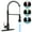 Black, variant on GPED Kitchen Faucet with Pull Down Sprayer, Single Handle Spring Kitchen Sink Faucet w/ 3-Modes LED Light, SUS304 Stainless Steel, High Arc Sink Faucet with Deck Plate & Water pipes for Rv, Laundry