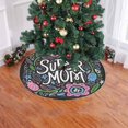 thumbnail image 2 of FMSHPON Super Mom for Mother's Day Xmas Christmas Tree Skirt Stand Mat for Holiday Party Decoration Indoor Outdoor 48 inches, 2 of 3