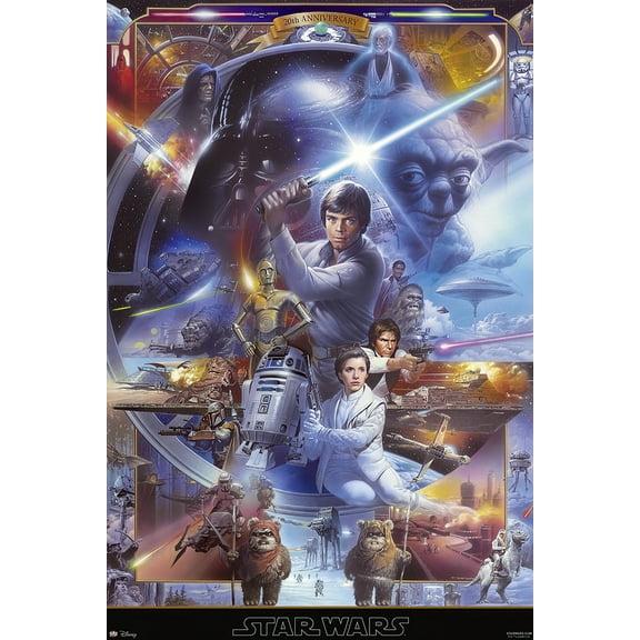 Star Wars Episode IV & V & VI- Movie Poster (20Th AnnIVerary Poster)