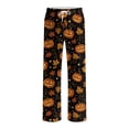 thumbnail image 4 of Gaexia Halloween Pajamas Men Pajama Pants Family Pjs Pumpkin Bat Plus Size Matching For Couples Adult Unisex, 4 of 7