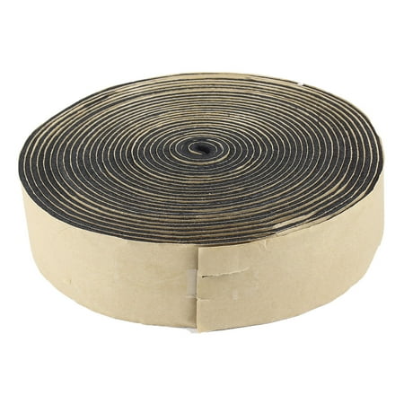 Unique Bargains Black Foam 3mm Thickness 5cm Width Self-Adhesive Insulating Seal Tape