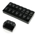 thumbnail image 3 of Unique Bargains 1 Pc 14 Grids Double Row Pill Box for Travel Large Black, 3 of 6