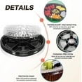 thumbnail image 4 of Namzi 10 Pcs Round Plastic Appetizer Tray with Lid Divided Serving Tray, Disposable Food Storage Containers, Plastic Tray Storage, Kids Snack, Fruit Platter Vegetable Trays for Party and Buffet, 4 of 4