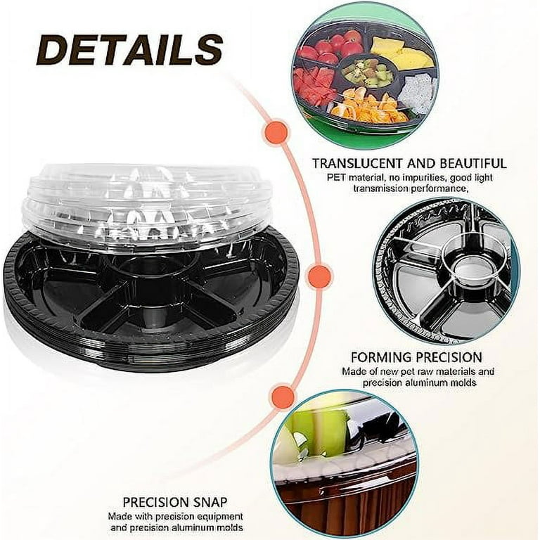 Aazon.co: Fuete 10 Pcs Round Plastic Serving Platters 10 Inch Clear