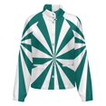 thumbnail image 5 of Jackets for Women Winter Coat Jackets Flannel Stand Collar Jacket(Aesthetic Water Blue And White Sunburst,Size:S-4XL), 5 of 7