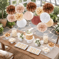 Neutral Roses Printable Boho Rustic Wedding Party-decorations Paper Flowers Lanterns - 15fall ...