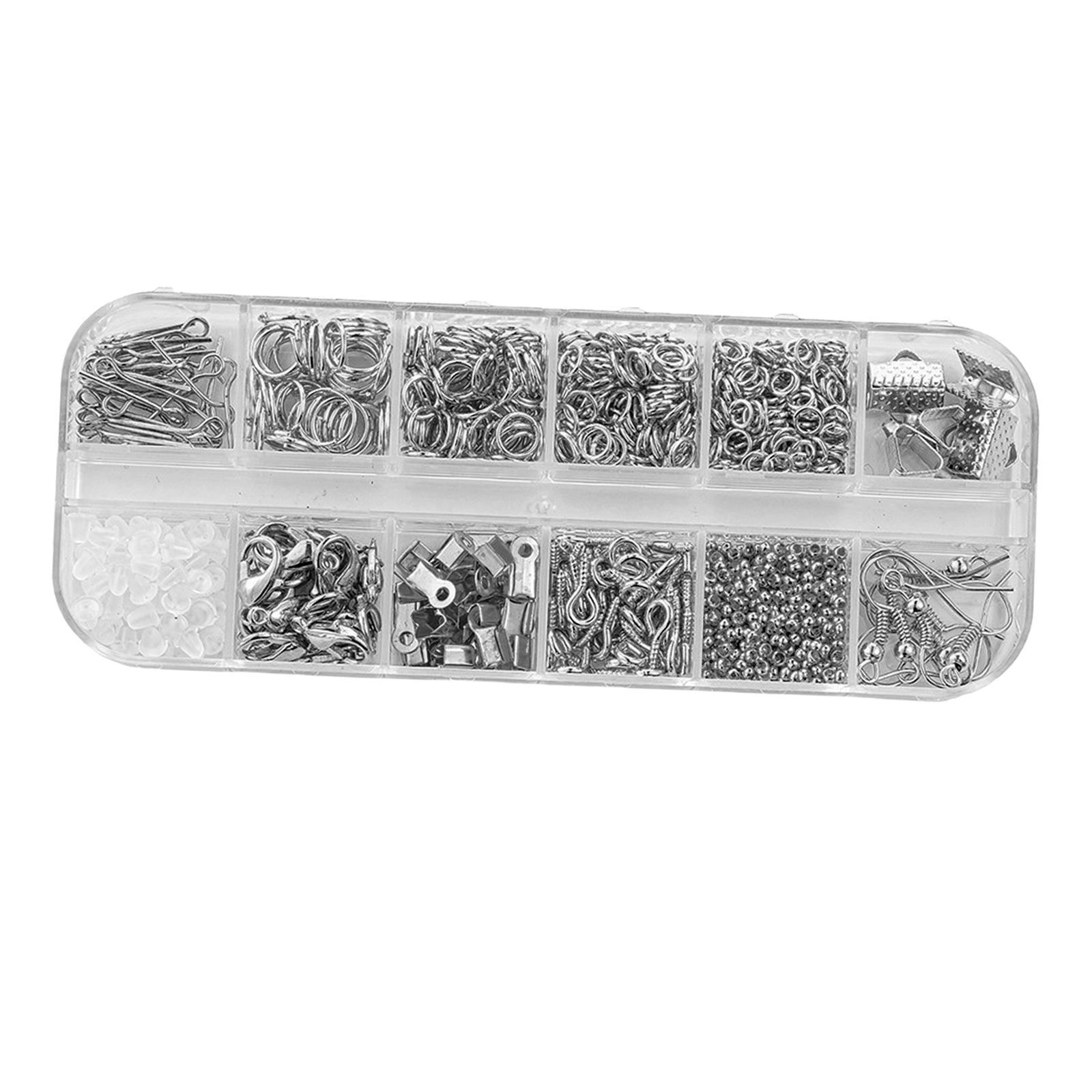 Milageto 2x Earring Making Supplies Kit Earring Hooks Open Jump Rings Lobster Clasps Earring Finding for Crafts Necklace Jewelry Making Repair Beading