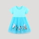thumbnail image 2 of Odeerbi Vestido de Tul Con Bordado de Conejo Para Niñas Vestido de Algodón de Verano En Línea A Vestido de Manga Corta de Punto Para Niños, 2 of 6