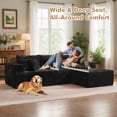 thumbnail image 3 of XIZZI 108" L-Shape Modular Sectional Sofa, Oversize Cloud Boneless Couch with Deep Seat for Living Room, Ultra-Dense Foam Filling, No Assembly Required, Right Chaise, Black, 3 of 9