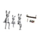 thumbnail image 5 of Escultura de figura sentada, estatua de conejo, adorno, soporte de resina cerámica, material adecuado para oficina, sala de estar, dormitorio, estante, 5 of 8