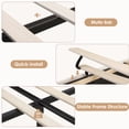 thumbnail image 5 of Homfa Twin Size Bed Frame with Storage Drawer and Charging Station, LED Bed Frame with Crystal-Button Tufted Headboard, Beige, 5 of 8
