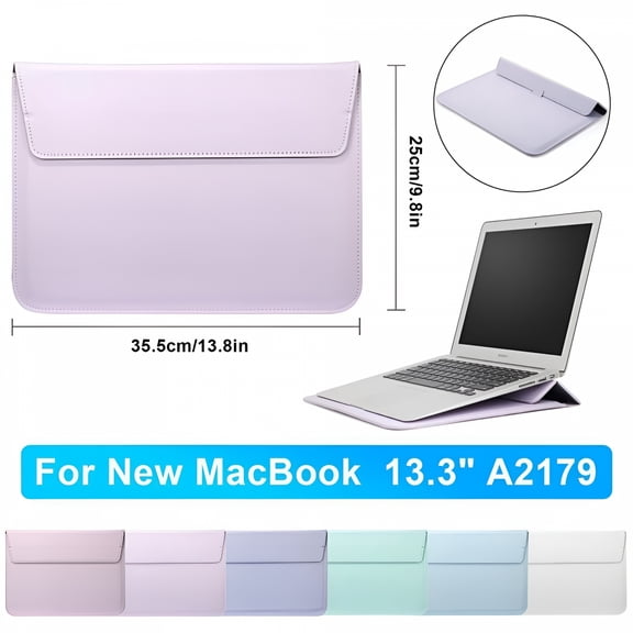 GASTROPOD 13-14 inch Laptop Stand Sleeve Case, Leather for 13.3 13.5 13.6 14 inches Laptop with Pouch