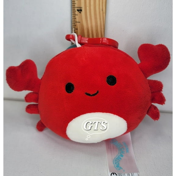 Squishmallow 3.5" Carlos Crab 🦀 Soft Red Ocean Clip Plush