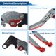 thumbnail image 4 of Palancas de freno y embrague cortas/largas únicas para Yamaha YZF-R7 21-25, palanca de freno ajustable en 6 posiciones, aleación de aluminio, mango de titanio con extremo rojo, 4 of 7