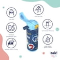 thumbnail image 6 of Zak Designs 20oz Sonic Stainless Steel Liberty Water Bottle with Push Button Lid, Lock, and Carry Handle, 6 of 7