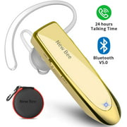 Bluetooth Headset New Bee 24Hrs V5.0 Bluetooth Earpiece Wireless Handsfree Driving Headset with Noise Canceling Mic