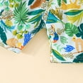 thumbnail image 5 of Otqutp Clothing Sets for Toddler Birthday Vacation Clothes Set Boys Short Sleeve Floral Prints T Shirt Tops Shorts Kids Gentleman Outfits, 5 of 6