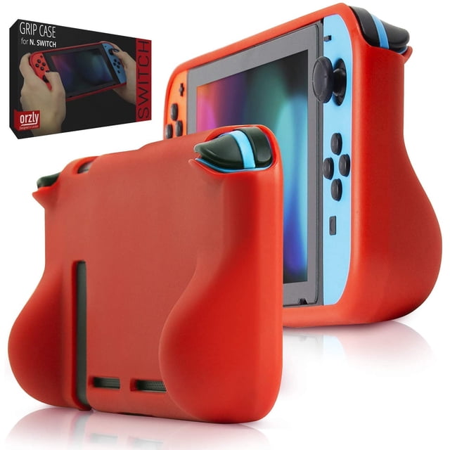 Funda Orzly Grip para Nintendo Switch Cubierta Trasera Protectora Rojo