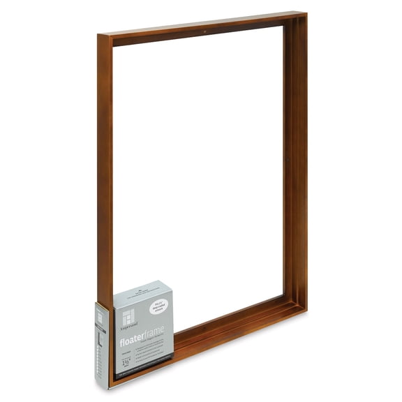 Ampersand Floater Frame - Thin, Walnut, 18" x 24", 1-1/2"