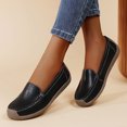 thumbnail image 3 of Loafers for Women, Casual Comfortable Slip On Flats, Lightweight Loafers Faux Leather Walking Shoes, 3 of 4