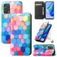 thumbnail image 1 of Compatible With Oppo Reno 6 Lite Case Colorful Wallet Card Slot Pu Leather Kickstand Magnetic Rfid Blocking Cover, 1 of 3
