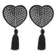 thumbnail image 1 of Autoadhesivas Empanadas Pad De La Cubierta Del Pezón Corazón Mama Reutilizables Negro Soledad Sujetador Pasties Pad, 1 of 4