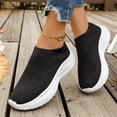 thumbnail image 2 of Domzle Womens Slip on Walking Shoes Comfort Lightweight Casual Sneakers | Non-Slip Breathable Sock Work Shoes Mesh Sport Casual Fashion Tennis Running Sneakers Black, 2 of 8