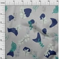 thumbnail image 3 of oneOone Cotton Flex Light Gray Fabric Abstracts Sewing Material Print Fabric By The Yard 40 Inch Wide, 3 of 5