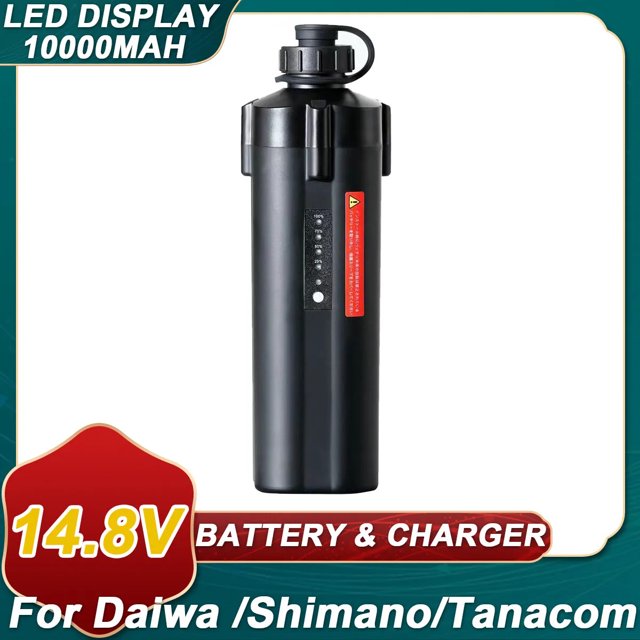 10000mAh Electric Fishing Reel Battery Sea Fishing Power Reel Battery Power Display For SHIMANO DAIWA ECOODA Drop