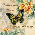 thumbnail image 2 of Knold, Donna 15x15 Gold Ornate Wood Framed with Double Matting Museum Art Print Titled - Inspire Butterfly I, 2 of 4