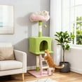 thumbnail image 2 of PawHut 48" Flower Cat Tree, Cat Tower for Indoor Cats with Flower Perch, 2 of 10