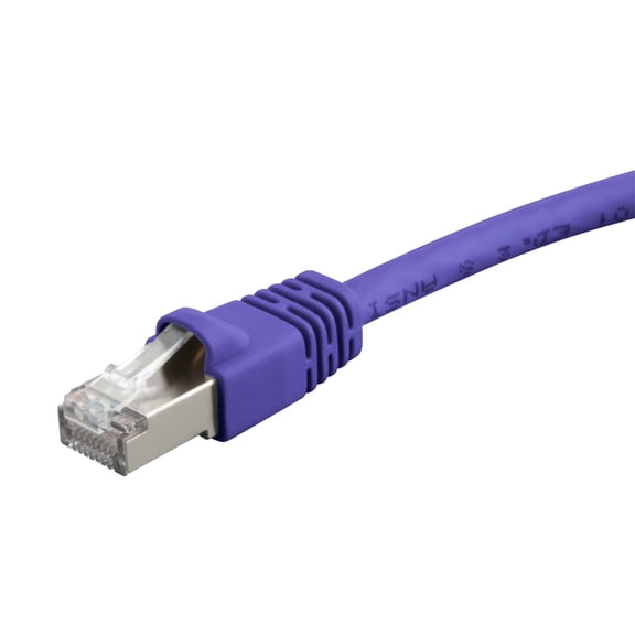 Monoprice Cat6A Ethernet Patch Cable - 10 Feet - Purple | Network Internet Cord - RJ45, 550Mhz, STP, Pure Bare Copper Wire, 10G, 26AWG