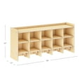 thumbnail image 2 of Guidecraft EdQ 10-Section Wall Mounted Locker, Kids Wooden Classroom Storage Locker with Divided Cubbies, Compartment Storage with Bins and Hooks for Playroom and Preschool, 2 of 4