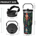 thumbnail image 5 of 1pc nutcracker 30oz Tumbler with Straw & Handle - Insulated Stainless Steel Cup | Holiday Gift for Man Women (Christmas, Valentine's, Birthday), 5 of 7