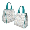 thumbnail image 2 of Pioneer Flower Floral Print Pattern Insulated Lunch Bag for Women & Adults,Large Portable Soft Cooler Lunch Bag,Thermal Food Storage Tote with Pearl Cotton,8.66L,8.75x5.75x9.5 Inch, 2 of 6