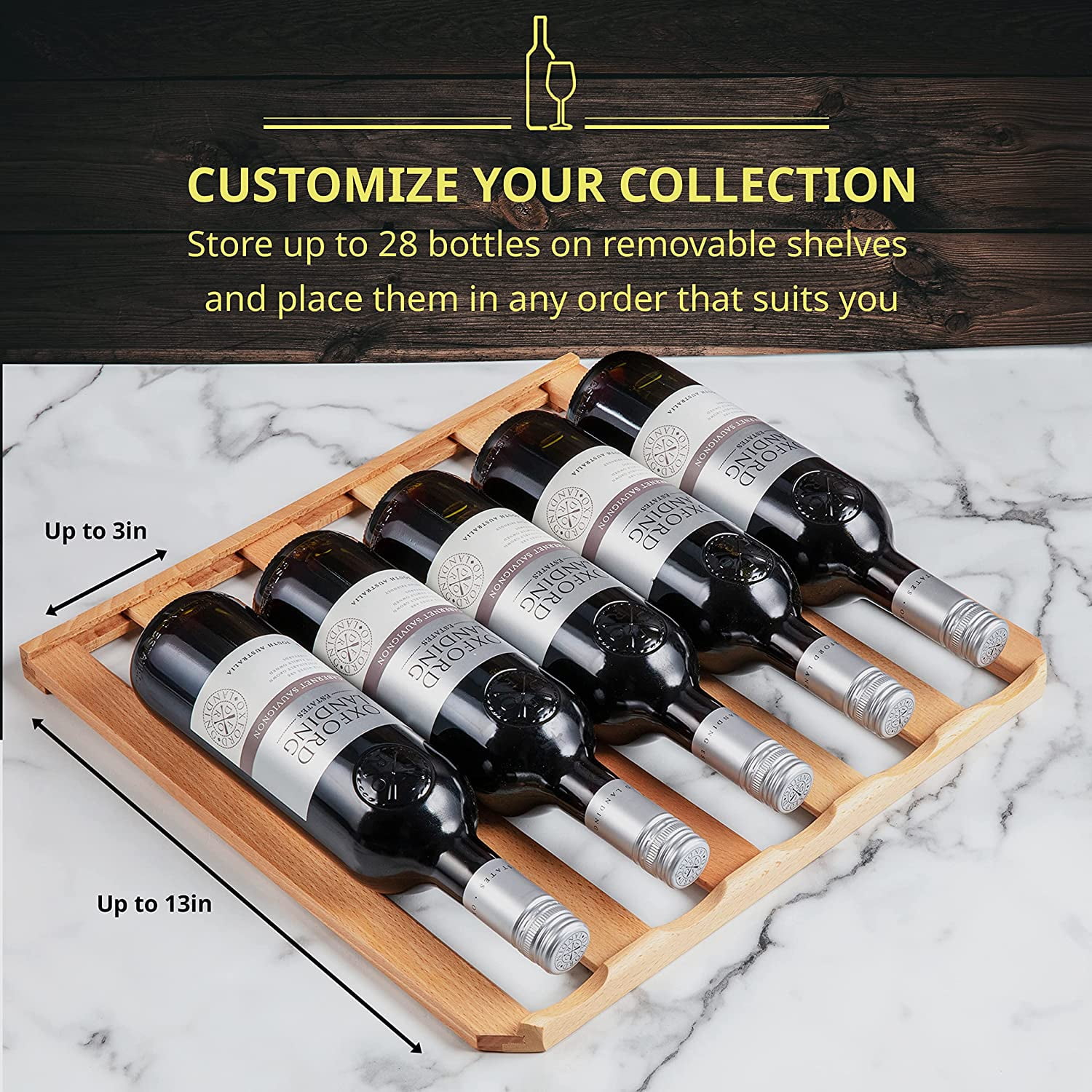 Schmecke 28 Bottle Wine Cooler, Stainless Steel