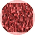 thumbnail image 1 of Ahgly Company Indoor Round Abstract Red Contemporary Area Rugs, 7' Round, 1 of 4