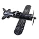 thumbnail image 4 of Avión de combate de doble ala de simulación, modelo de avión fundido a presión, regalo de Año Nuevo para niños, juguetes Negro, 4 of 9