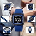 thumbnail image 6 of SKMEI Men Digital Sports Watch Ultra-Thin Large Face Waterproof Wrist Watches for Men with Stopwatch Countdown Timer Alarm Function Dual Time LED Back Light, 6 of 9