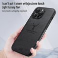 thumbnail image 3 of KAIYANG Funda protectora de piel sintética + PC + TPU con diseño de ciervos para iPhone 12 Pro Max, color gris, negro y multicolor, 3 of 5