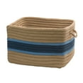 thumbnail image 3 of Colonial Mills Garden Banded - Myrtle Green/Jasmine 18"x12" Square Storage Basket, 3 of 3