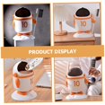 thumbnail image 4 of Trash Can With Brush Trash Can With Lid Orange Household Pp Mini Trash Cans, 4 of 5