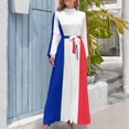 thumbnail image 4 of Vestido largo con bandera de Francia, vestido para mujer 2024, ropa femenina, ropa de mujer 2024, recién llegados, vestido de verano 2024 para mujer, 4 of 5